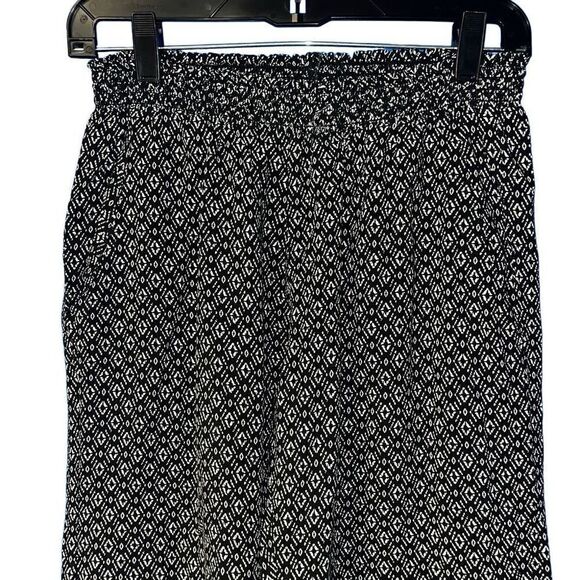 Evereve Roan & Ryan black & white palazzo pants small - Picture 3 of 5